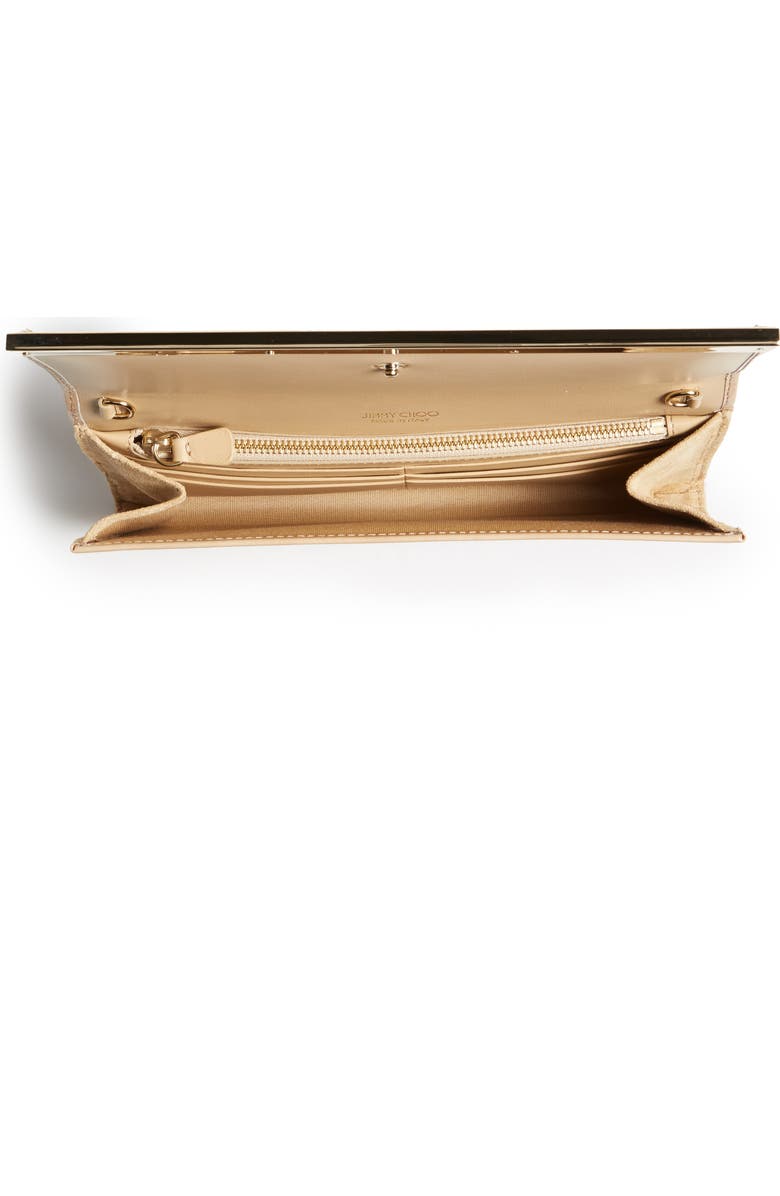 Jimmy Choo 'Milla' Patent Leather Wallet on a Chain, Alternate, color,