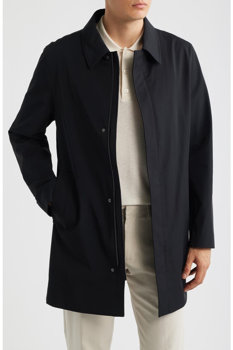 Logan Water Resistant Overcoat with Removable Funnel Neck Insert, Alternate, color, BLACK