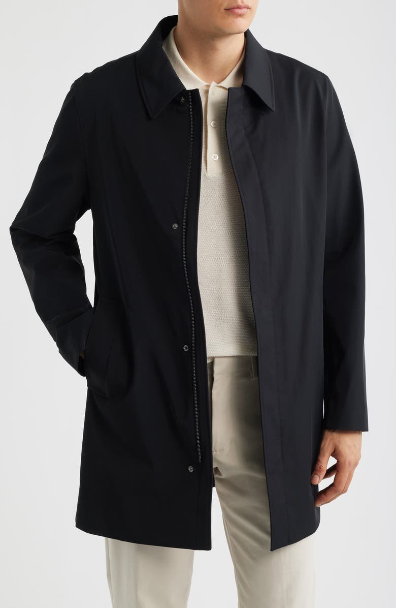 Reiss Logan Water Resistant Overcoat with Removable Funnel neck Insert, Alternate, color, Black