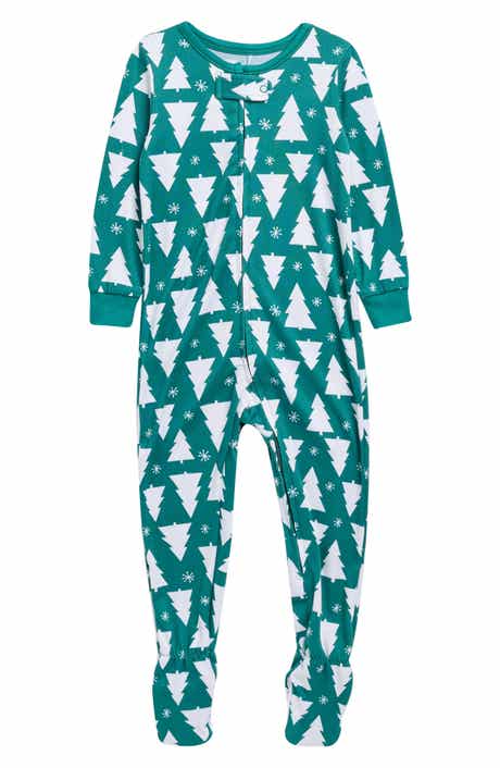 Pillow Talk Matching Family Merry Tree Footed Pajamas