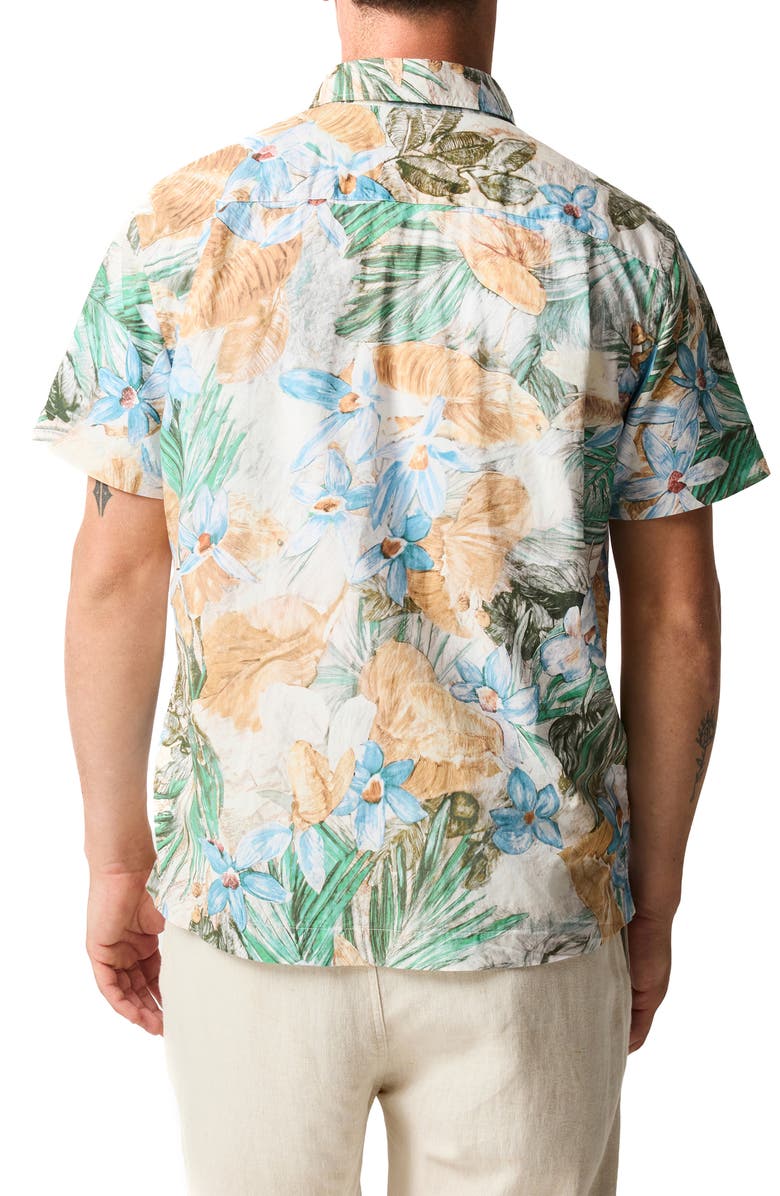 Rodd & Gunn Otokia Tropical Short Sleeve Button-Up Shirt, Alternate, color, Botanical