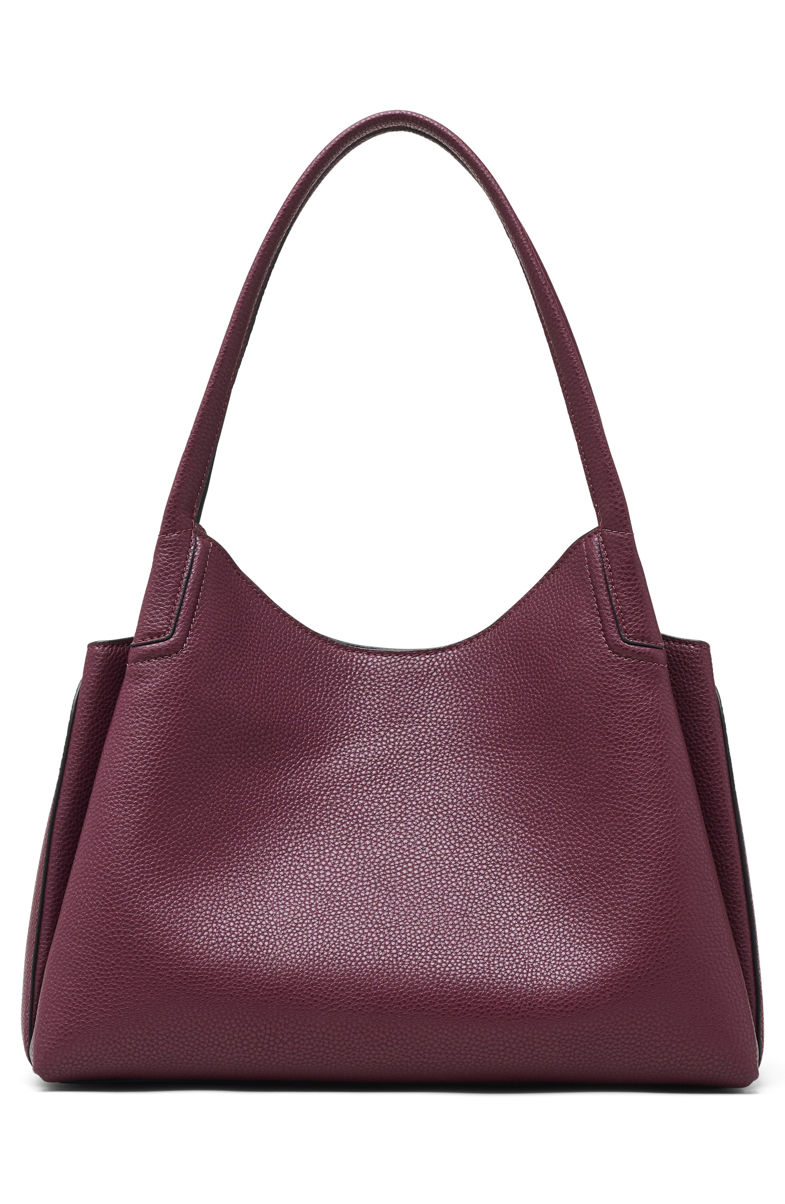 Driftwork Leather Hobo Bag, Alternate, color, DARK PLUM