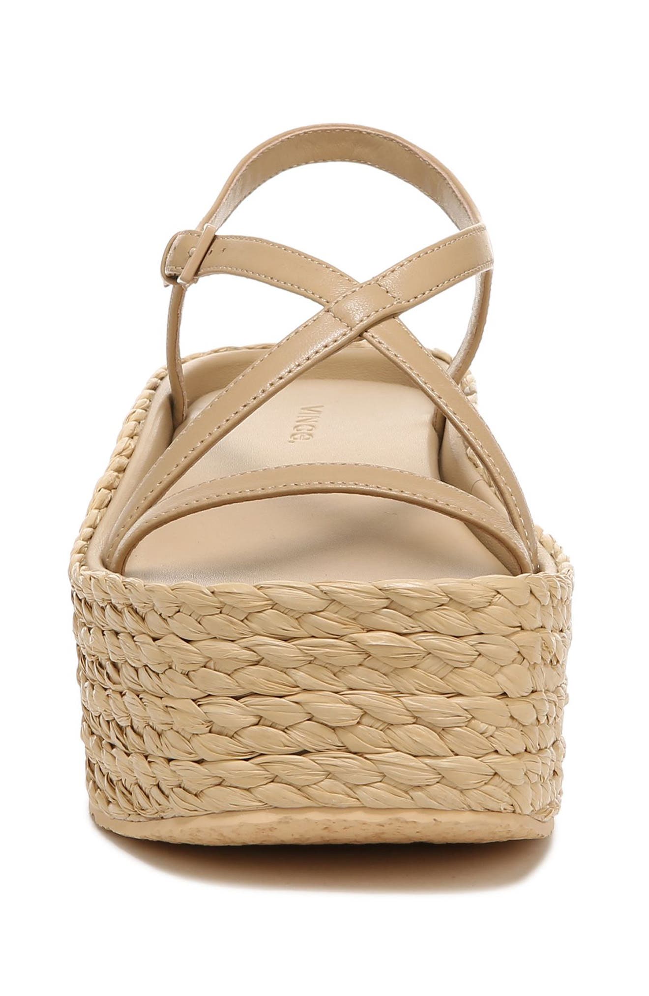 Vince Maxine Raffia Platform Strappy Sandal, Alternate, color, 