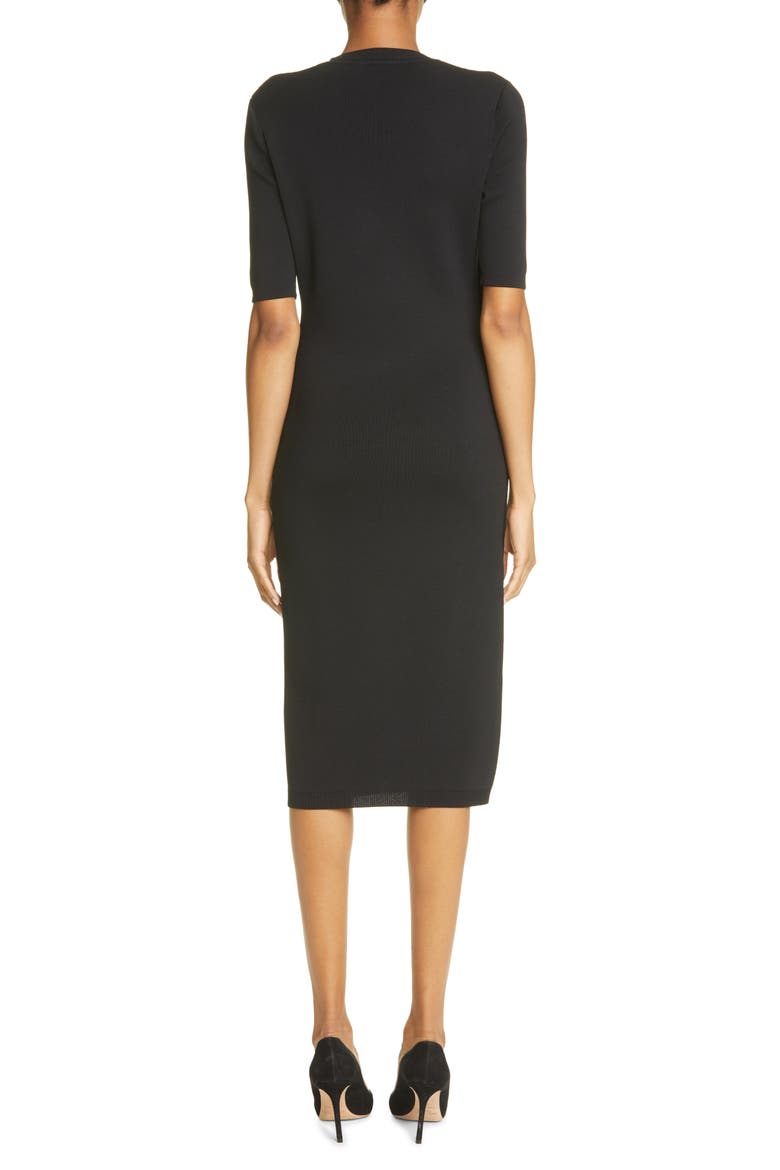 Topaz Side Button Shift Dress, Alternate, color, BLACK