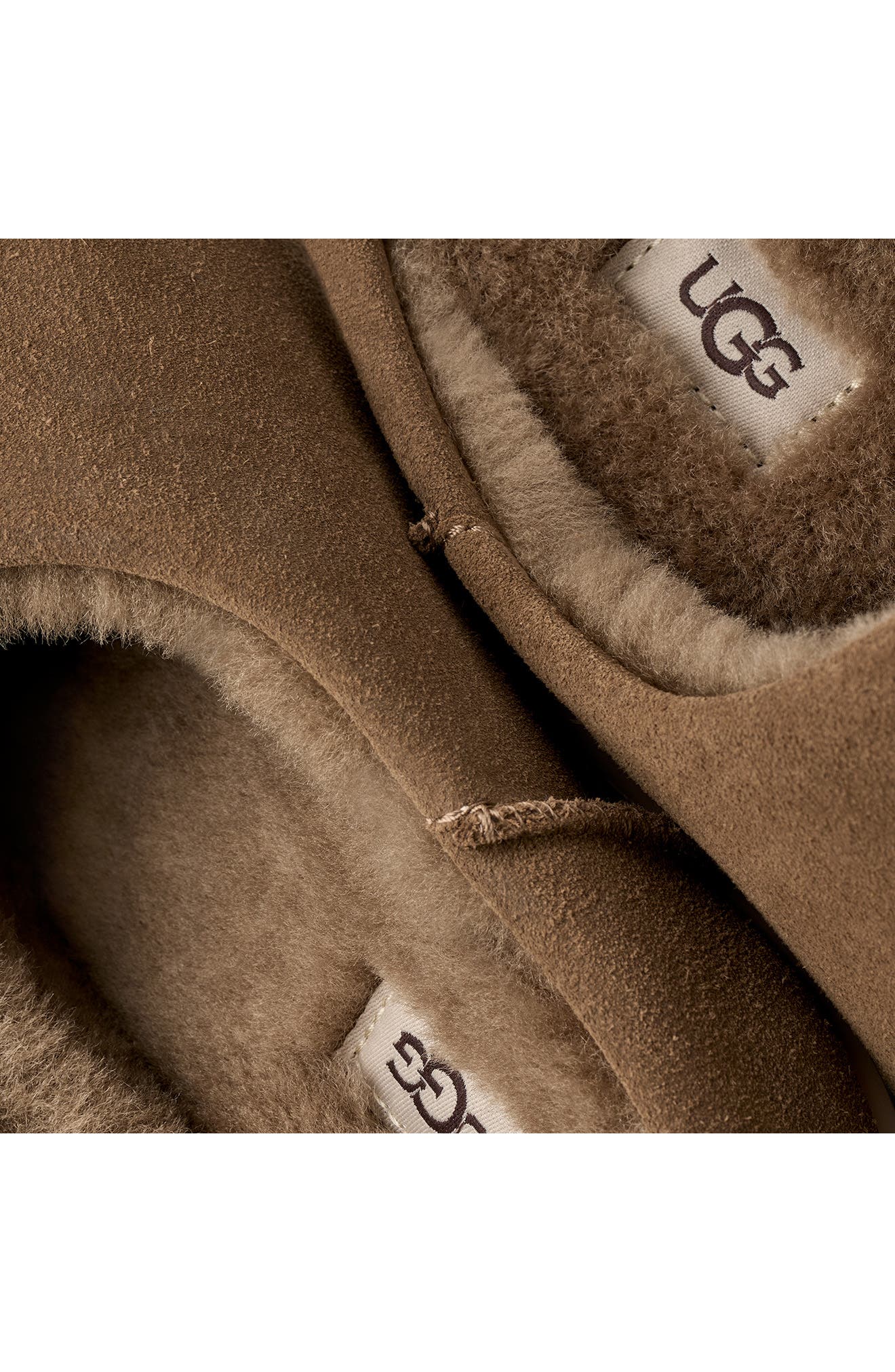 Elea Waterproof Suede Slipper, Alternate, color, LIGHT BRONZE