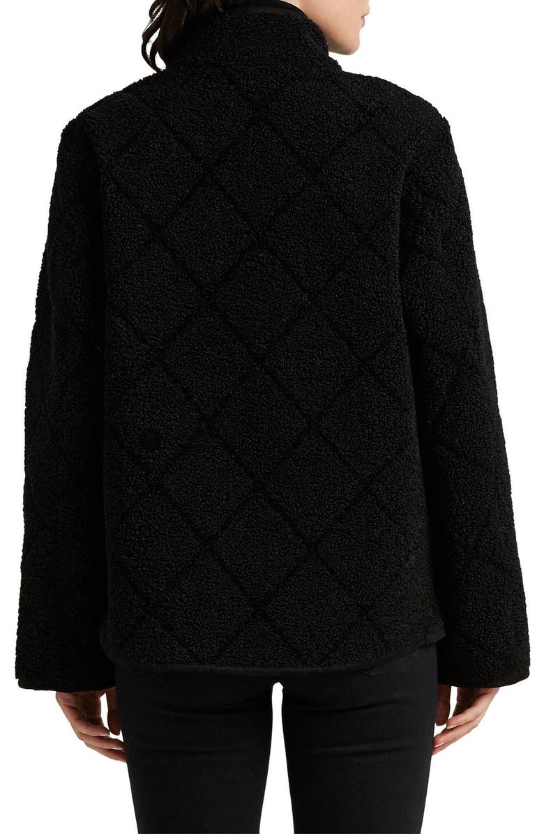Lauren Ralph Lauren Quilted Faux Shearling Jacket, Alternate, color, 
