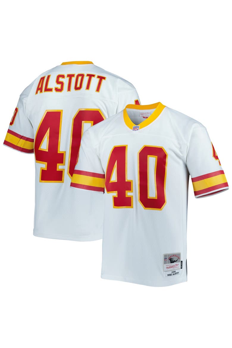 Men's Mitchell & Ness Mike Alstott White Tampa Bay Buccaneers Legacy Replica Jersey, Main, color, White