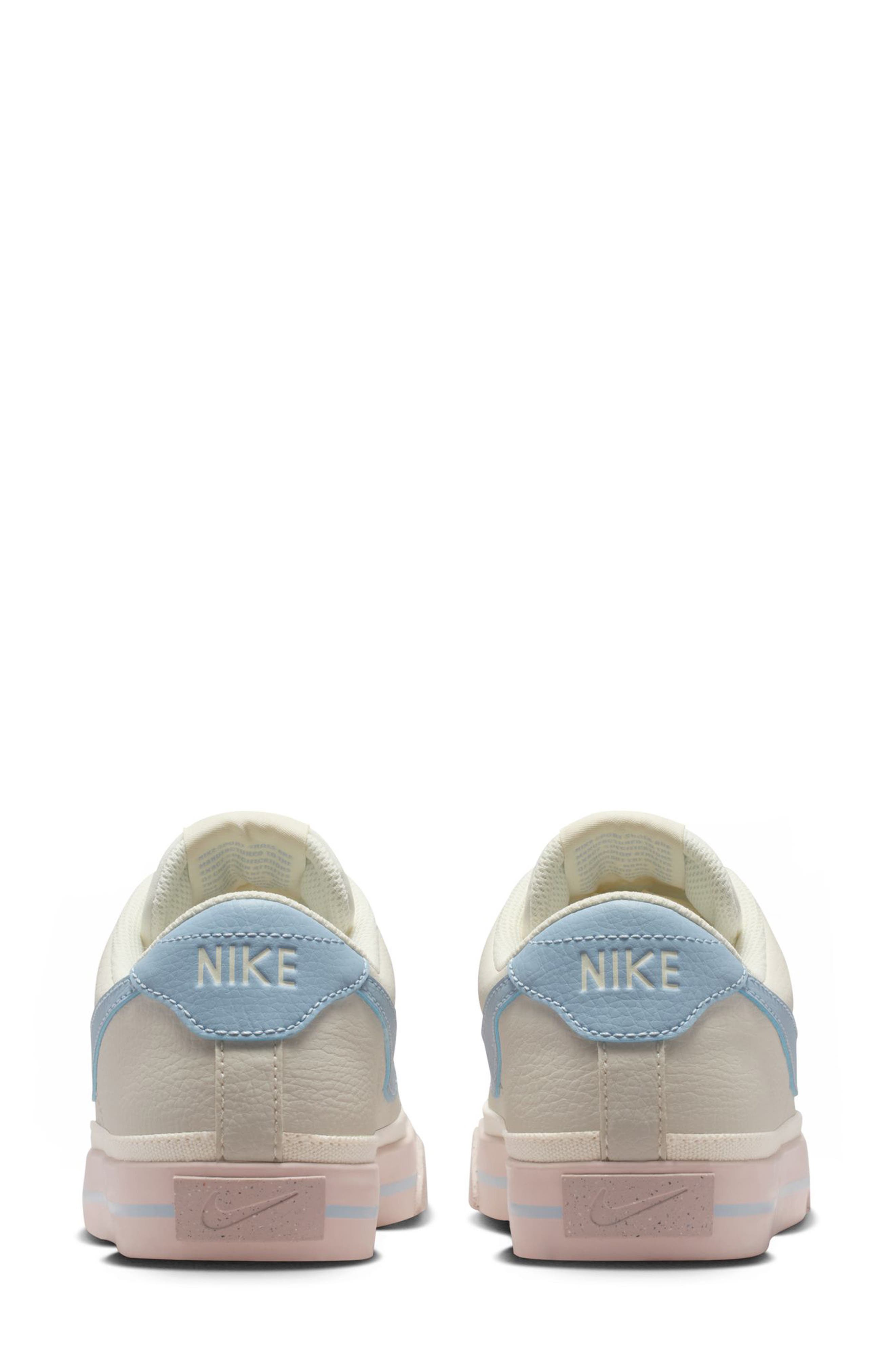 Nike Court Legacy Sneaker, Alternate, color, Pale Ivory/ Blue/ Red
