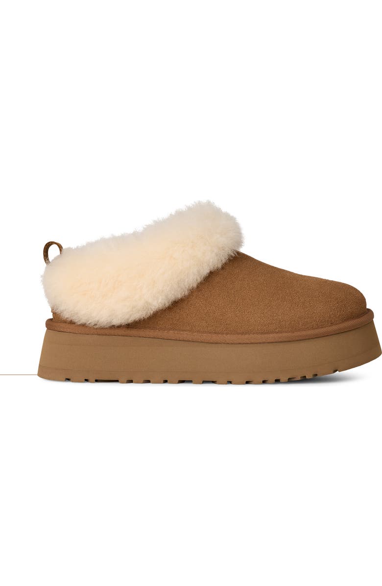 UGG<sup>®</sup> Tazzelle Genuine Shearling Collar Slipper, Alternate, color, Chestnut