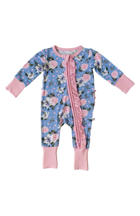 Lillian Floral Ruffle Convertible Footie