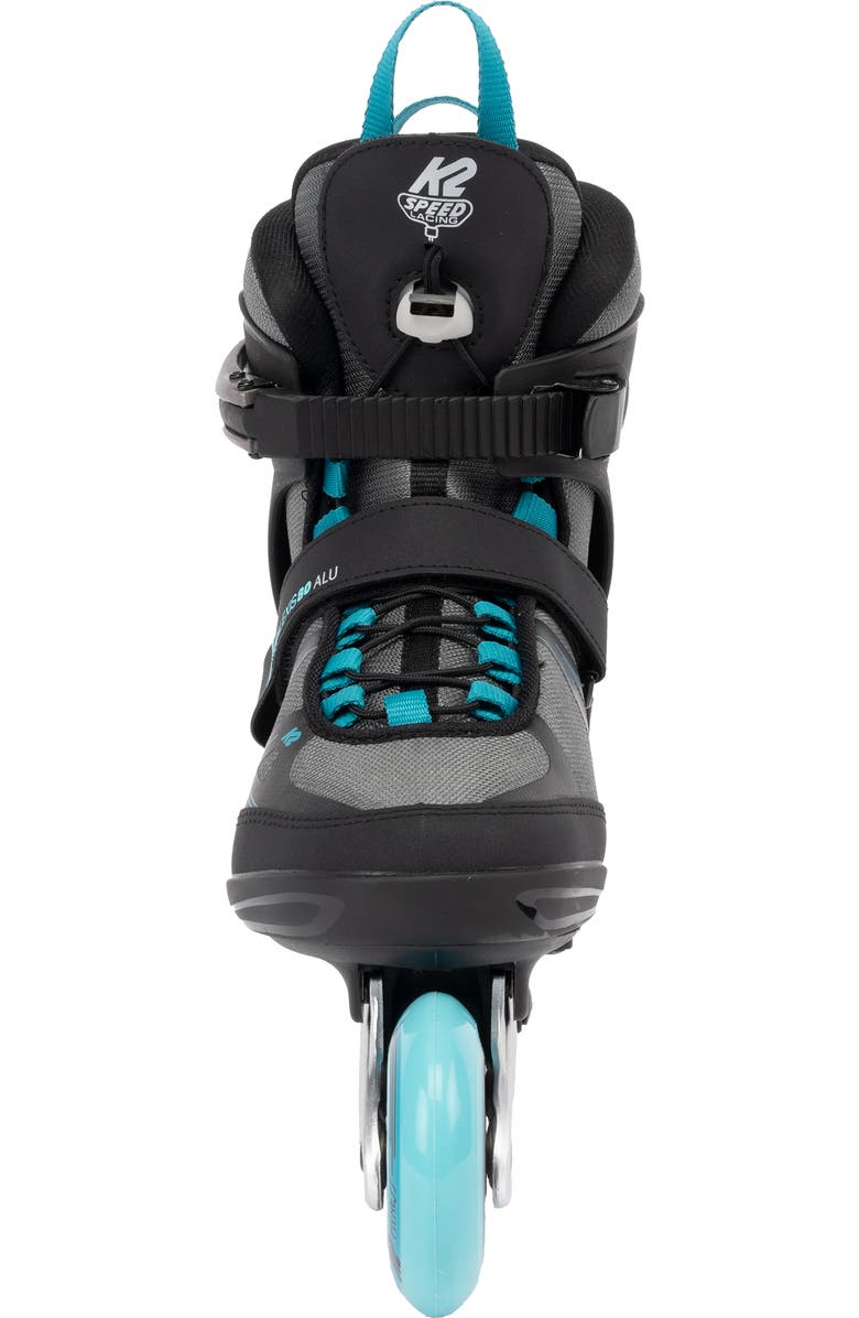 K2 Alexis 80 ALU Gray-Cyan Womens Inline Skates, Alternate, color, Gray/Cyan