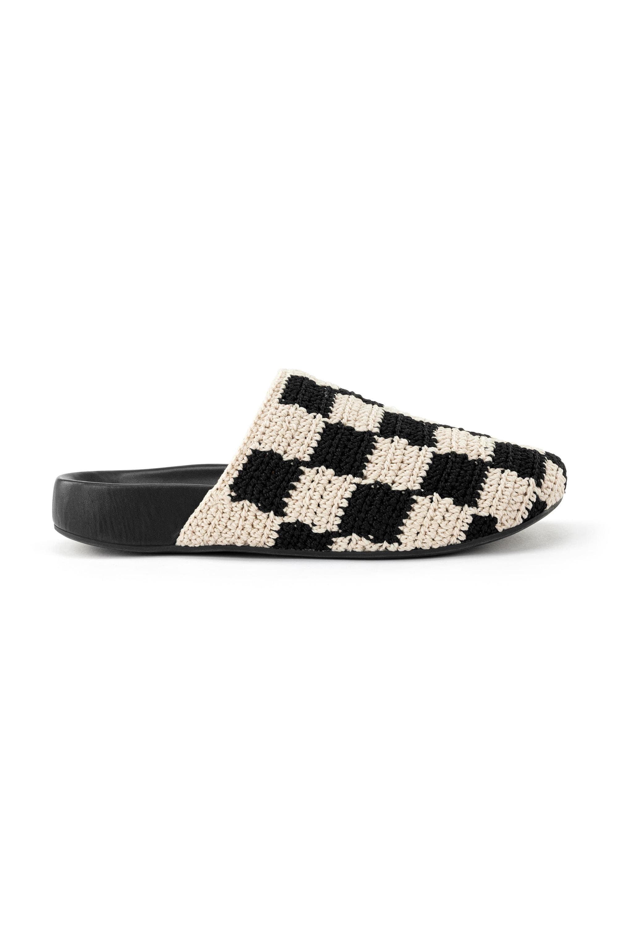 The Sak Bolinas Crochet Clog Shoe, Alternate, color, Black Check
