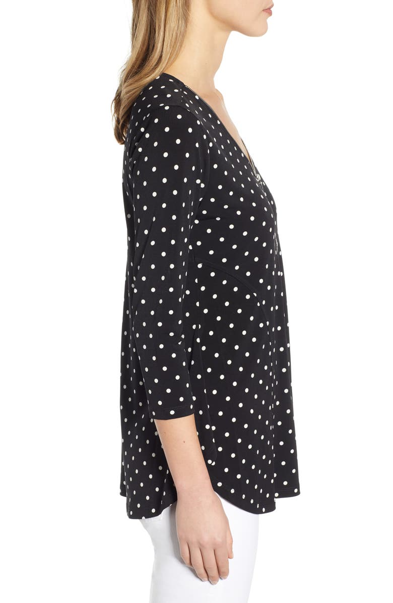 Chaus Zipper Dot Top, Alternate, color,