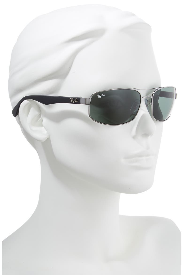 61mm Square Sunglasses, Alternate, color, GREY