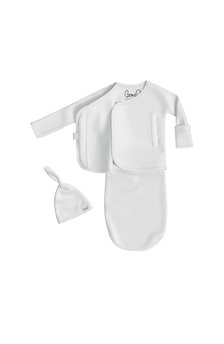 Bonsie Baby Skin to Skin Girl or Boy, Bag and Hat Set, Alternate, color, Milk