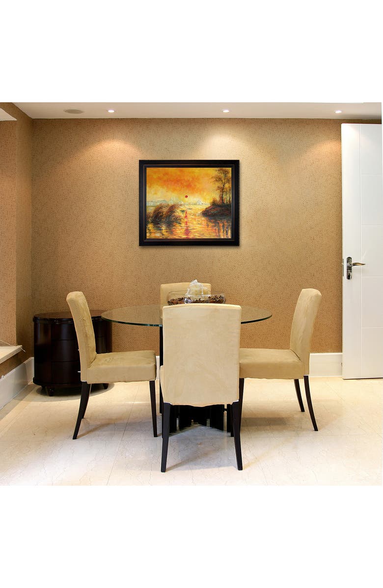 OVERSTOCK ART Le Coucher Du Soleil La Seine by Claude Monet Framed Wall Art - 20"x24", Alternate, color, 