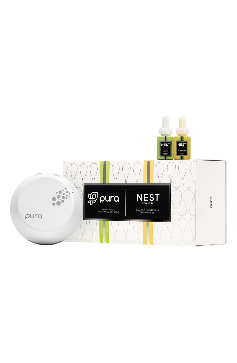 NEST New York Pura Bamboo & Grapefruit Smart Diffuser Set, Main, color, 