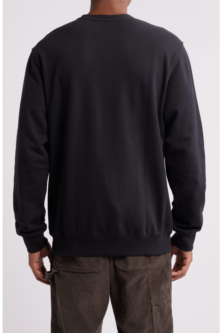 Half Box Crewneck Sweatshirt, Alternate, color, BLACK