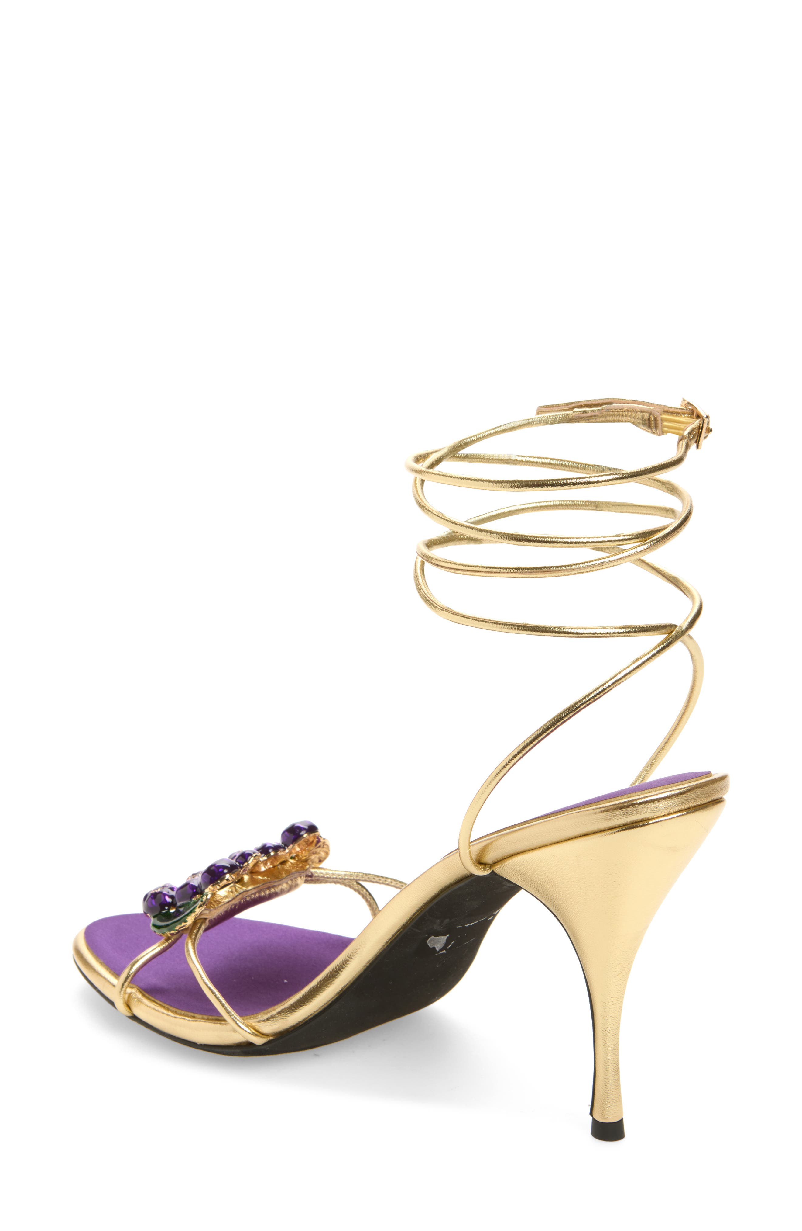 Jeffrey Campbell Kleo Ankle Strap Sandal, Alternate, color, Grape Combo