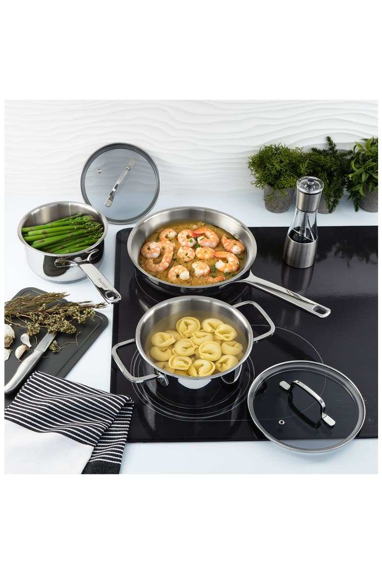 Dina Helix 2.2-Quart Stockpot, Alternate, color, SILVER