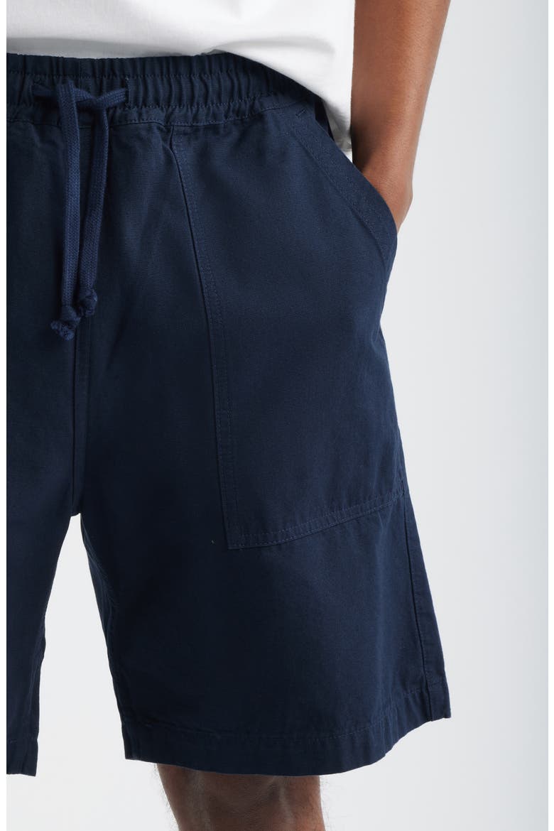 Classic Cotton Poplin Drawstring Chef Shorts, Alternate, color, DARK NAVY