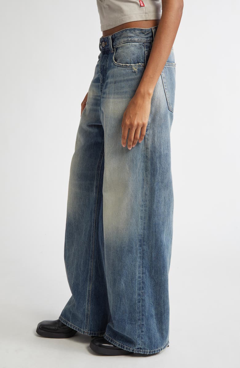 DIESEL<sup>®</sup> 1996 D-Sire Rip & Repair Low Rise Wide Leg Jeans, Alternate, color, 