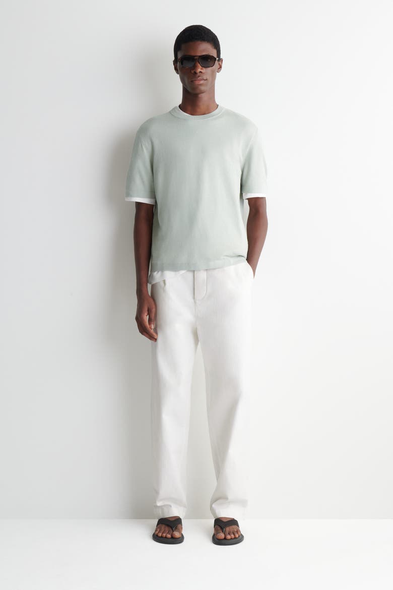 Knitted Linen T-shirt, Alternate, color, LIGHT GREEN