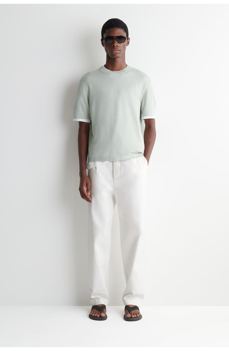 COS Knitted Linen T-shirt, Alternate, color, Light Blue