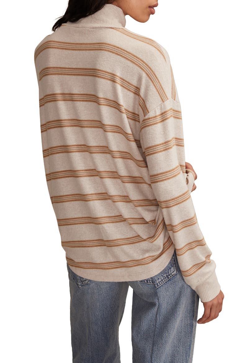 Cloud Stripe Mock Neck Knit Top, Alternate, color, NEUTRAL STRIPE