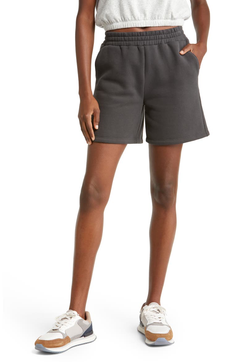 Cara Sweat Shorts, Main, color, GREY PHANTOM