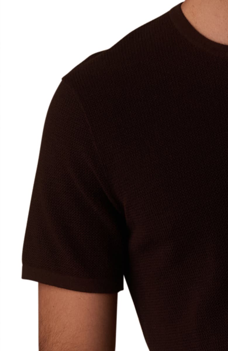 The Normal Brand Driftknit Short Sleeve Sweater, Alternate, color, Dark Brown