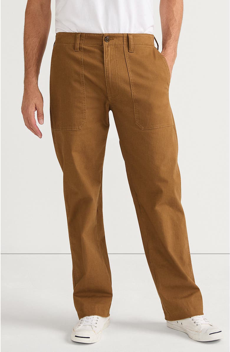 Lands' End Mens Knockabout Herringbone Work Pant, Main, color, 