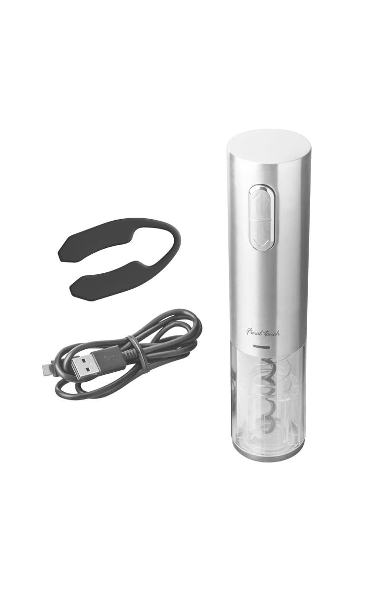 FINAL TOUCH Lithium-Ion Electric Corkscrew, Alternate, color, Silver