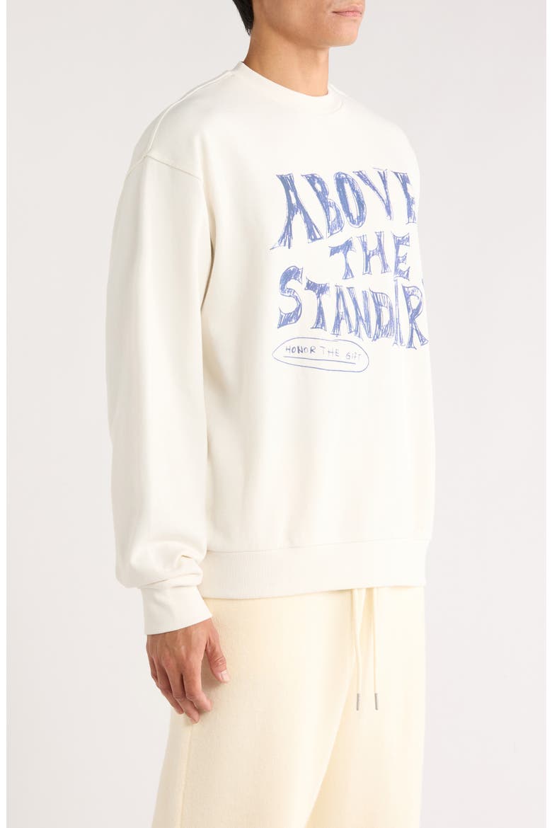 Above the Standard Graphic Sweatshirt, Alternate, color, WHITE