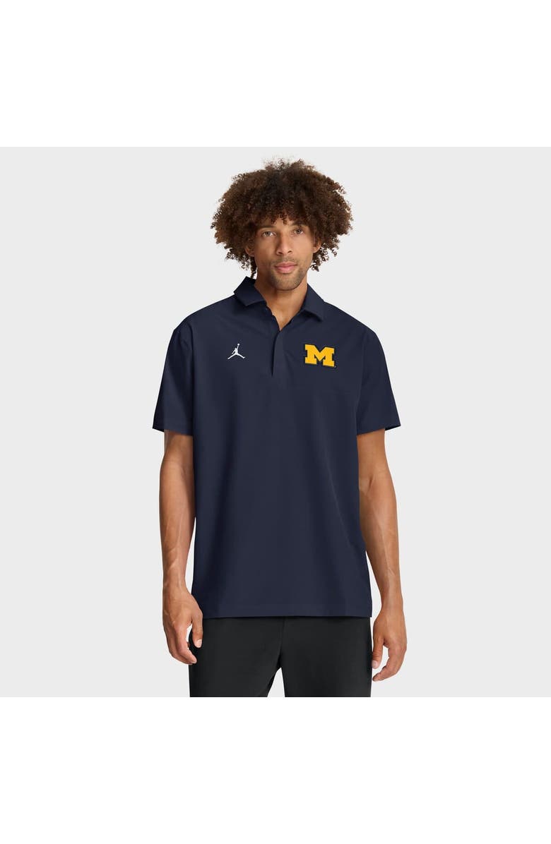 Jordan Brand Men's Jordan Brand Navy Michigan Wolverines 2025 Coaches Sideline Polo, Main, color, Navy