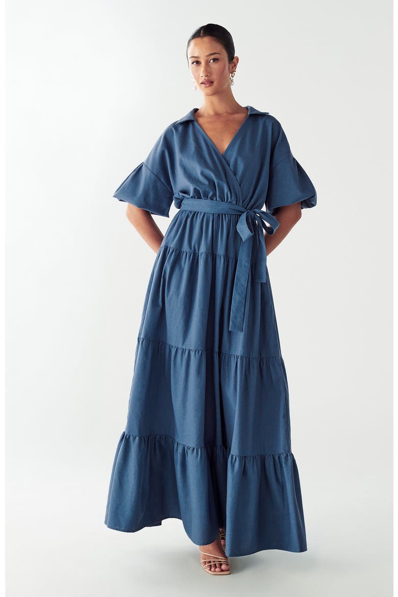 Sole Maxi Dress, Alternate, color, Petrol Blue