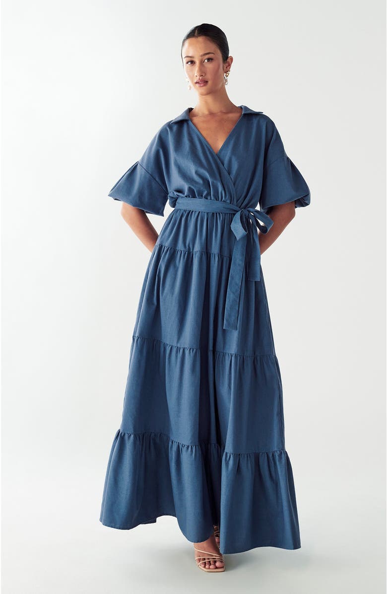 WILLA Sole Maxi Dress, Alternate, color, Petrol Blue