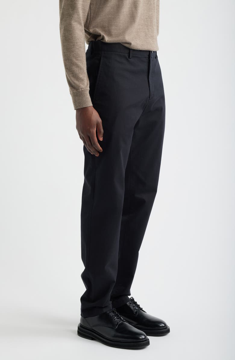 Theory Zaine Slim Chino in Moonsoft Cotton Blend Trousers, Alternate, color, Black