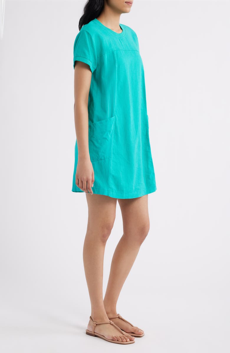 CITY BLUES Crewneck Minidress, Alternate, color, Kelly