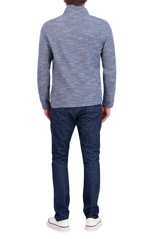 Robert Graham Ledson Space Dye Quarter Zip Top In Blue