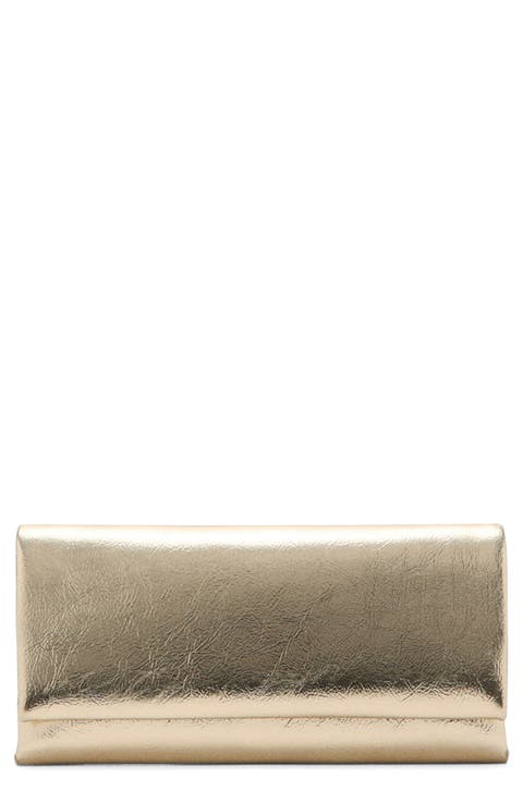 Metallic Faux Leather Crossbody Bag