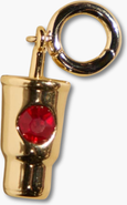 Nickel & Suede Soda Cup Charm