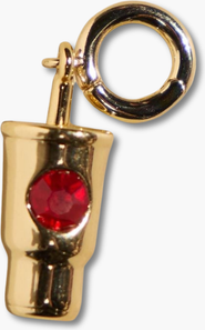 Nickel & Suede Soda Cup Charm