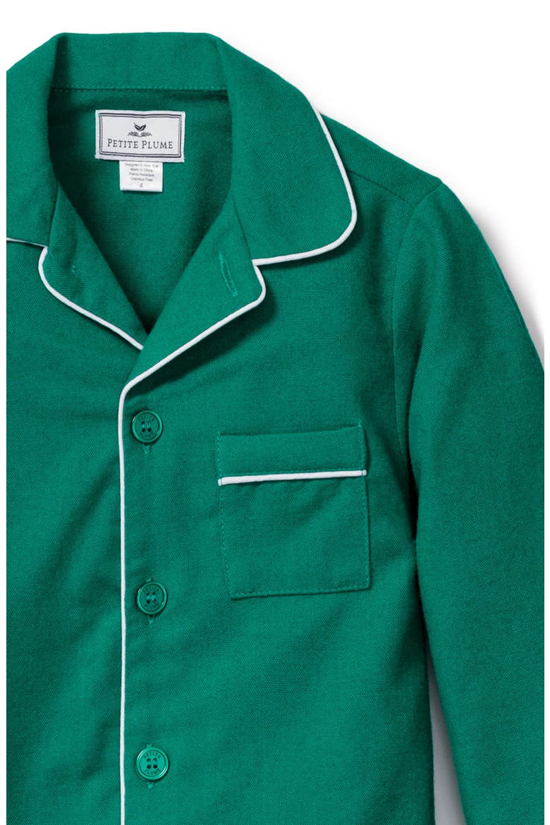 Kids' Flannel Two-Piece Pajamas, Alternate, color, GREEN