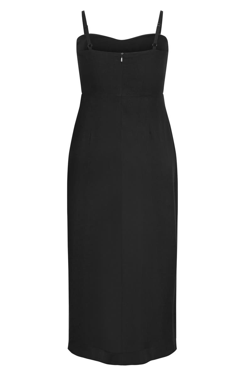 City Chic April Cutout Draped Maxi Dress, Alternate, color, Black