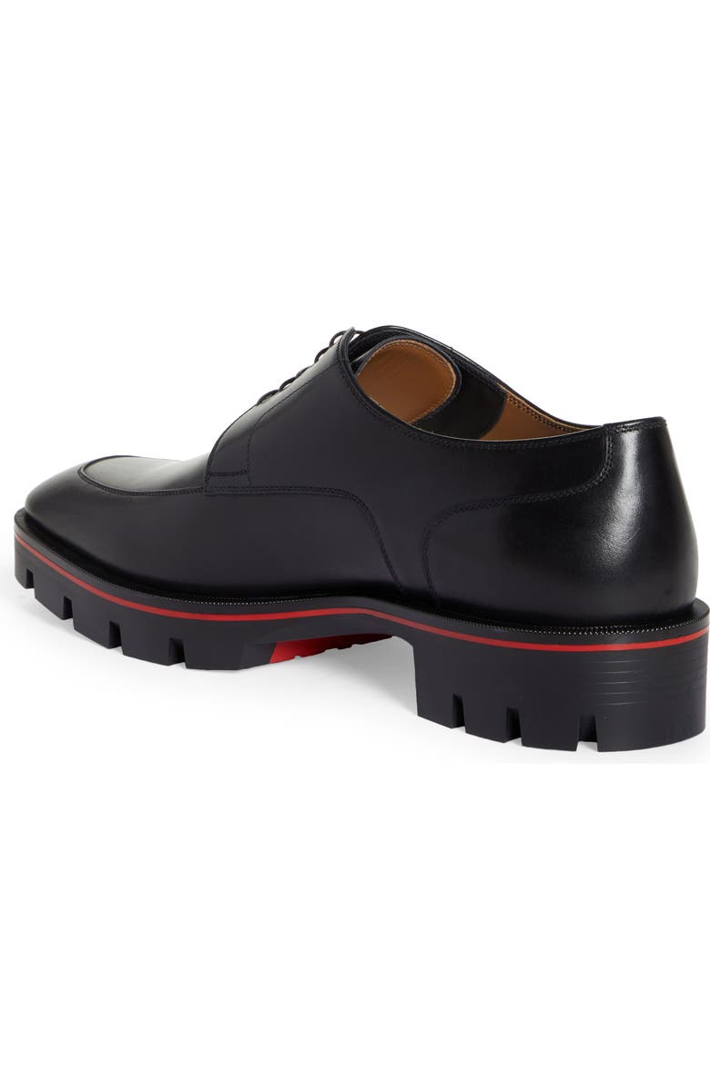 Christian Louboutin Davisol Lug Sole Derby, Alternate, color, Bk01-Black