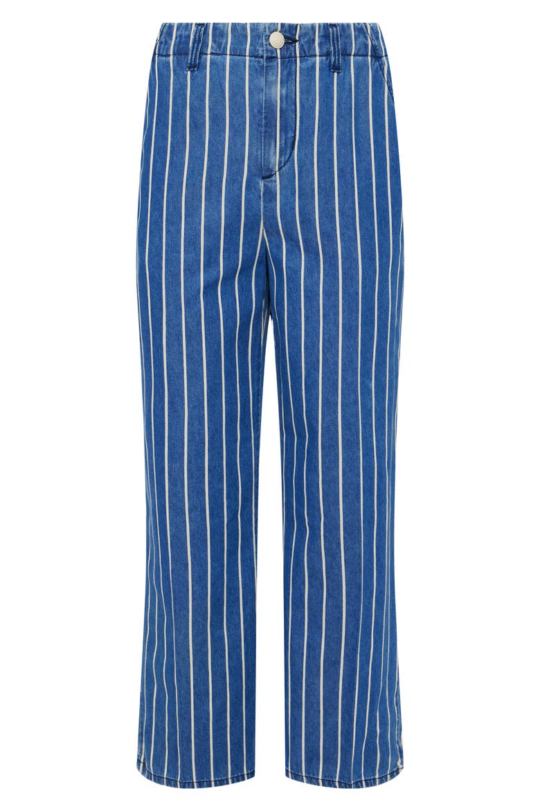 Zayne High Waist Crop Wide Leg Trouser Jeans, Alternate, color, DENIM STRIPE