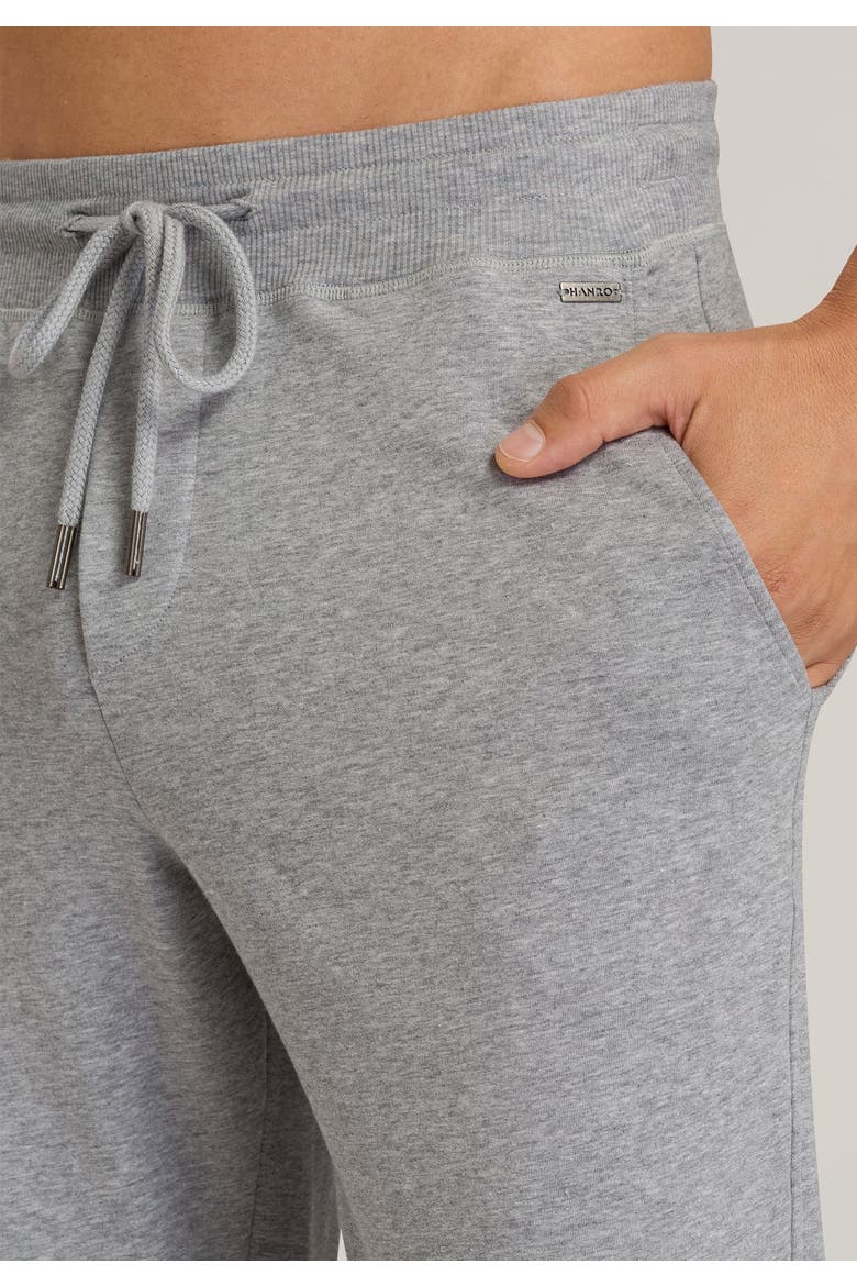 Living Cotton Drawstring Lounge Pants, Alternate, color, Grey Melange