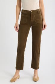 CITY BLUES Soho Patch Pocket Straight Leg Corduroy Pants