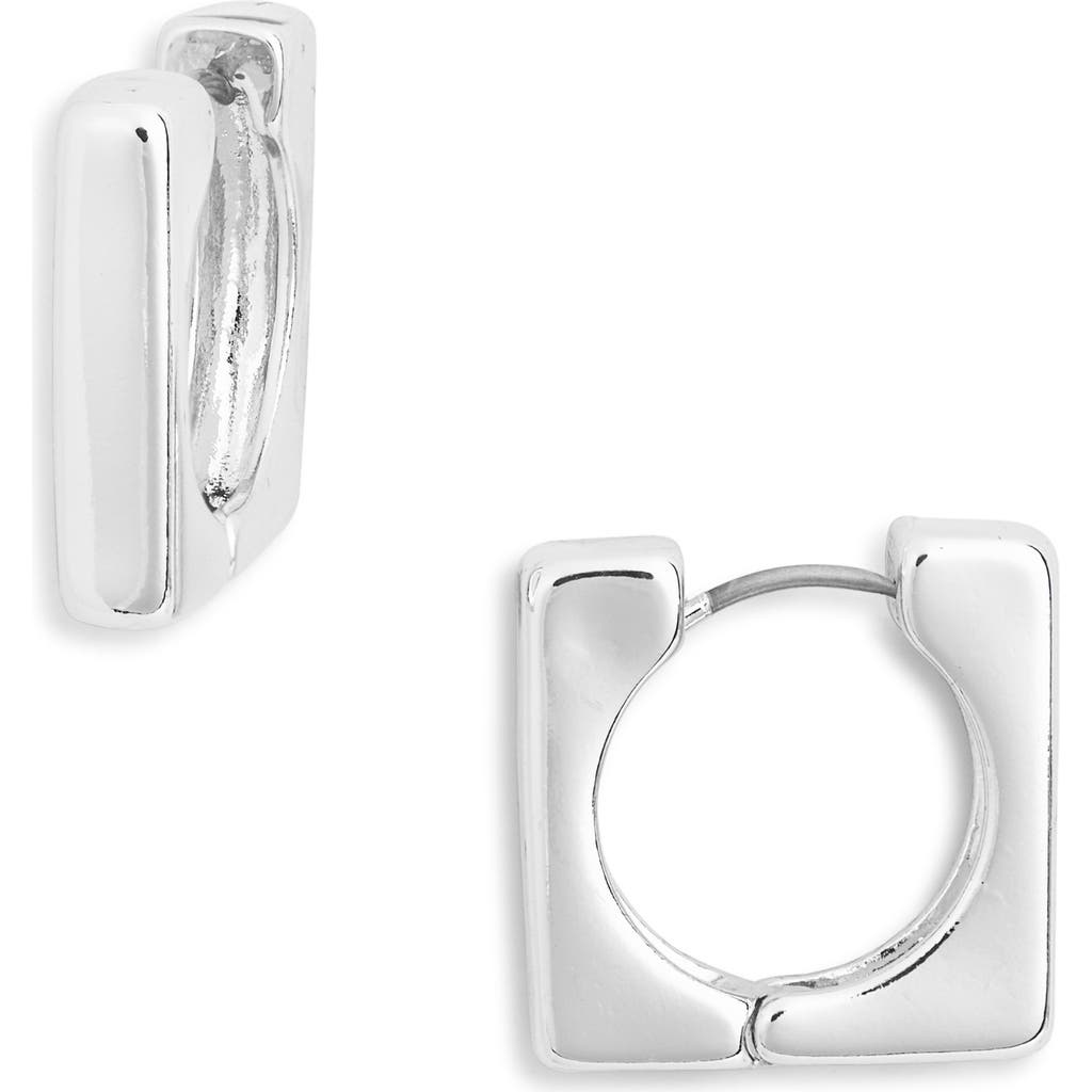 Nordstrom Rack Chunky Square Hoop Earrings In White